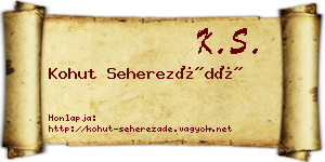 Kohut Seherezádé névjegykártya
